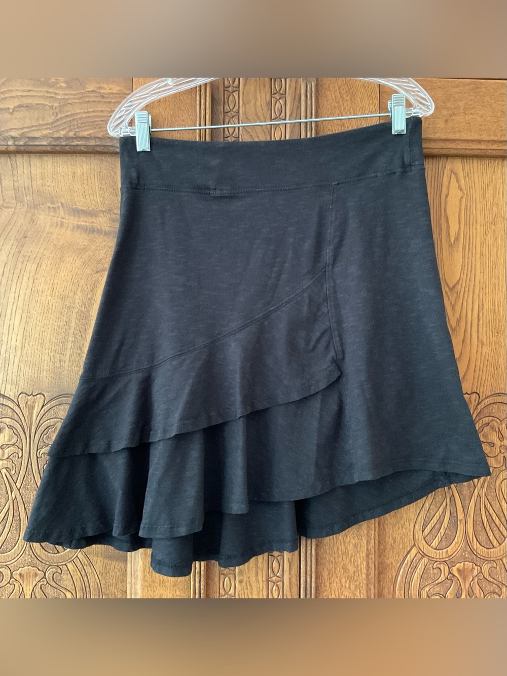 Horny Toad ‘Samba’ Scallop Asymmetrical Hem Double Layer Pull-On Skirt Size S